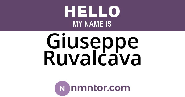 Giuseppe Ruvalcava