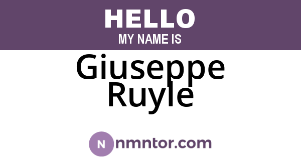 Giuseppe Ruyle