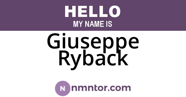 Giuseppe Ryback