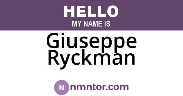Giuseppe Ryckman
