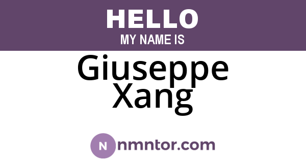 Giuseppe Xang