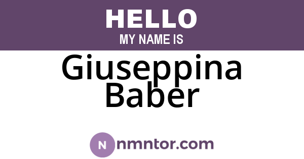 Giuseppina Baber