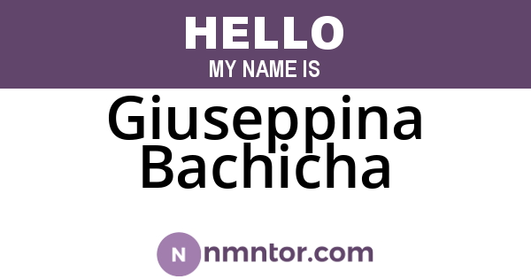 Giuseppina Bachicha