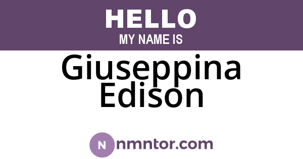 Giuseppina Edison