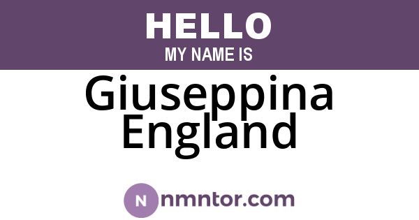Giuseppina England