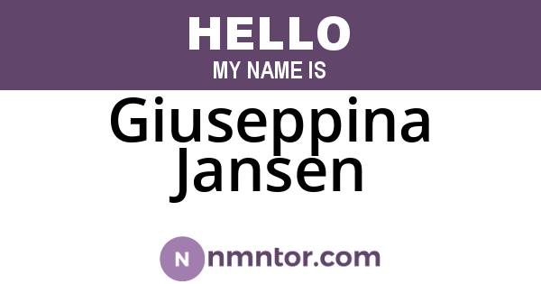 Giuseppina Jansen
