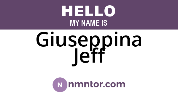 Giuseppina Jeff