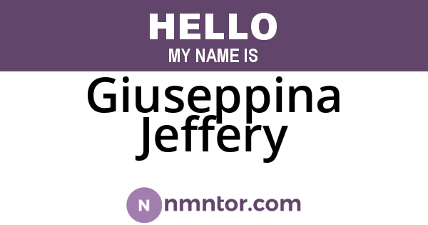 Giuseppina Jeffery