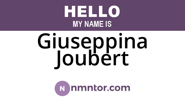 Giuseppina Joubert