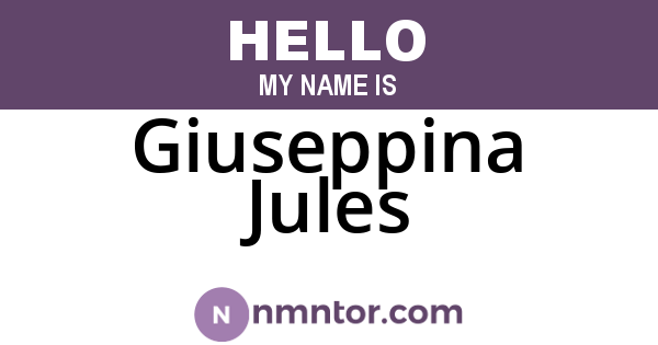 Giuseppina Jules