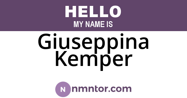 Giuseppina Kemper
