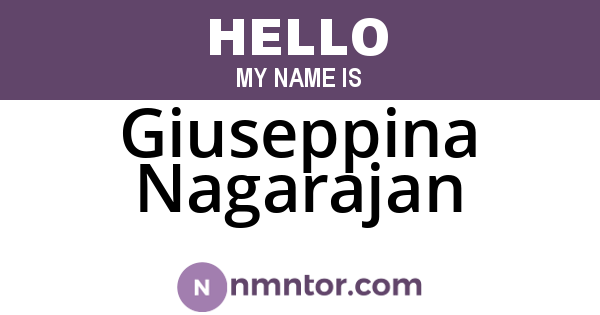 Giuseppina Nagarajan