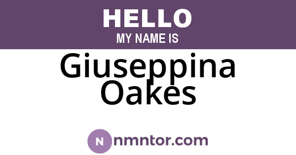 Giuseppina Oakes