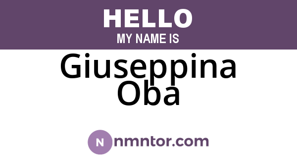 Giuseppina Oba