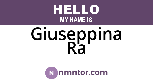 Giuseppina Ra