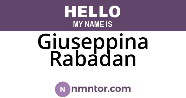 Giuseppina Rabadan