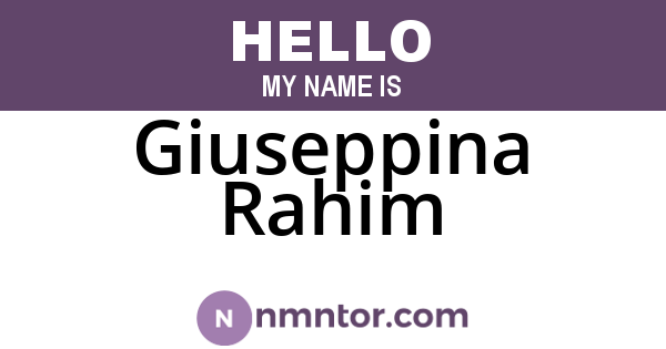 Giuseppina Rahim