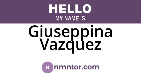 Giuseppina Vazquez