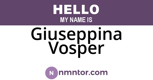 Giuseppina Vosper
