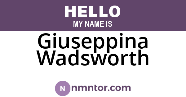 Giuseppina Wadsworth