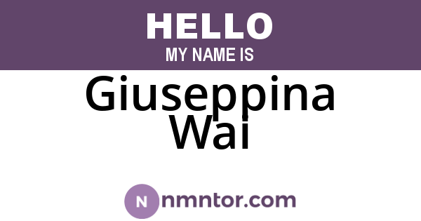Giuseppina Wai