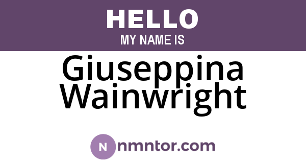 Giuseppina Wainwright