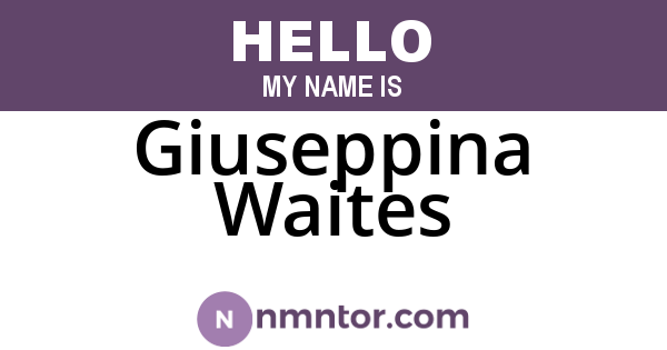 Giuseppina Waites