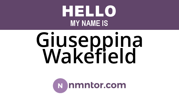Giuseppina Wakefield