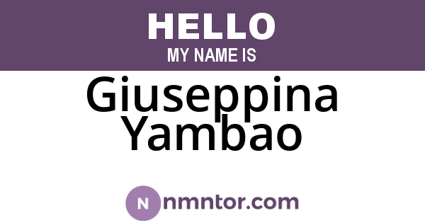 Giuseppina Yambao