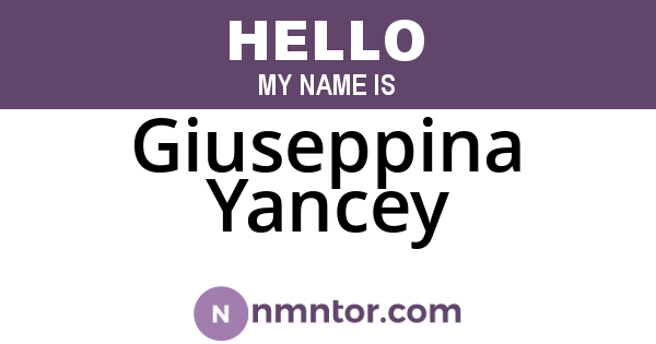 Giuseppina Yancey