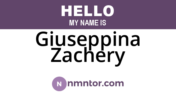 Giuseppina Zachery