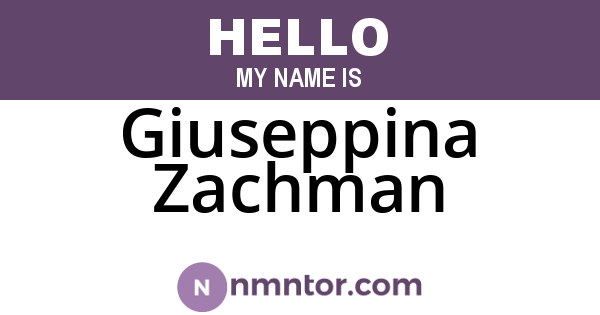 Giuseppina Zachman