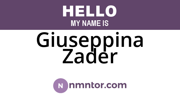 Giuseppina Zader