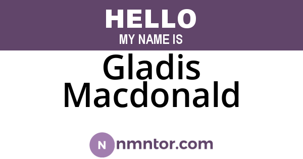 Gladis Macdonald