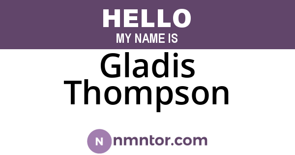 Gladis Thompson