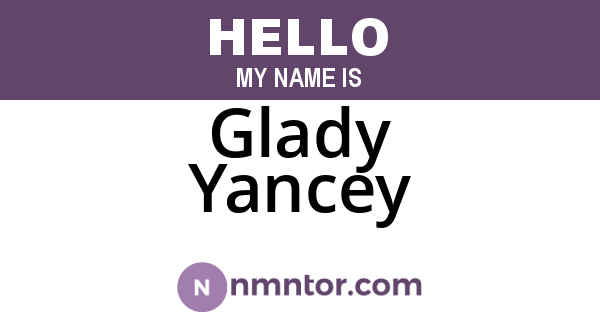 Glady Yancey