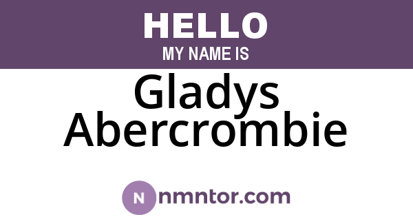 Gladys Abercrombie
