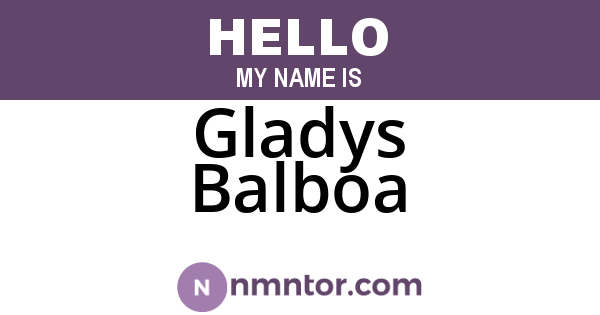 Gladys Balboa
