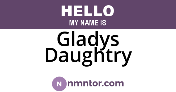 Gladys Daughtry