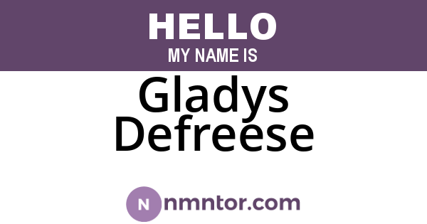 Gladys Defreese
