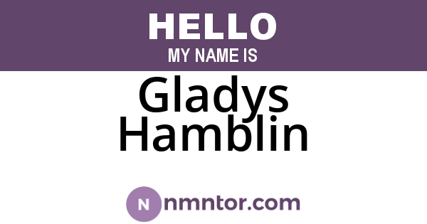 Gladys Hamblin