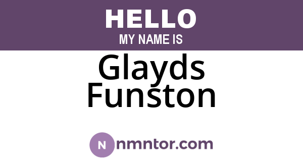 Glayds Funston