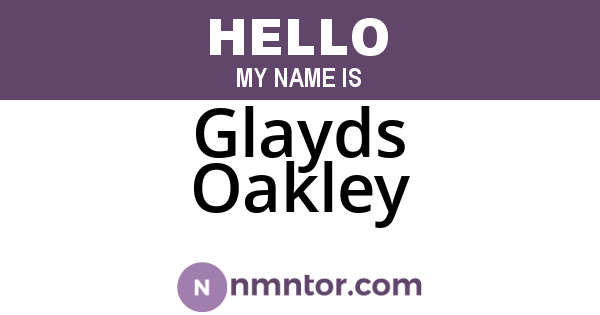 Glayds Oakley