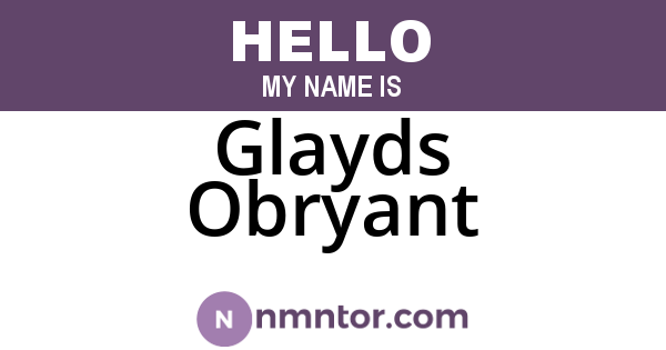 Glayds Obryant