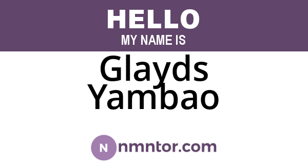 Glayds Yambao