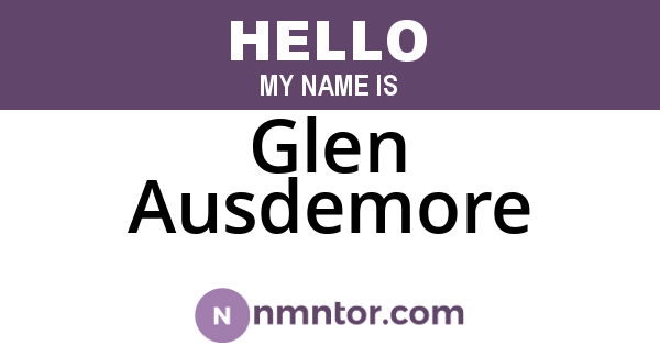 Glen Ausdemore