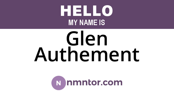 Glen Authement