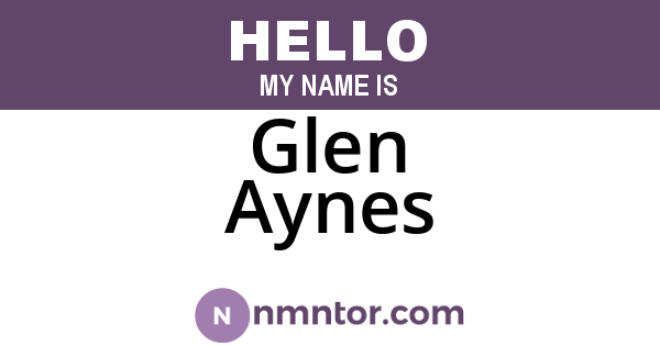Glen Aynes