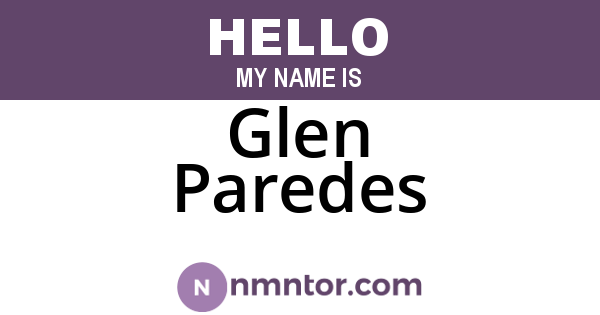 Glen Paredes