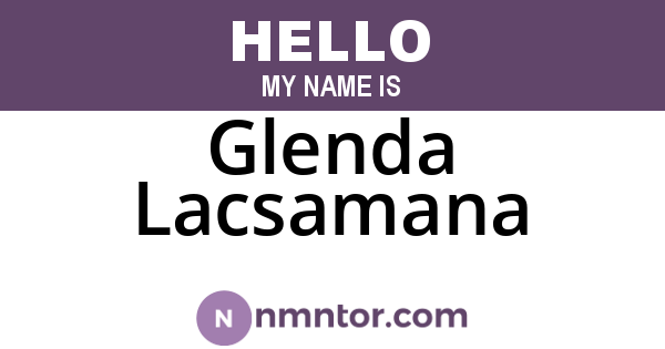 Glenda Lacsamana